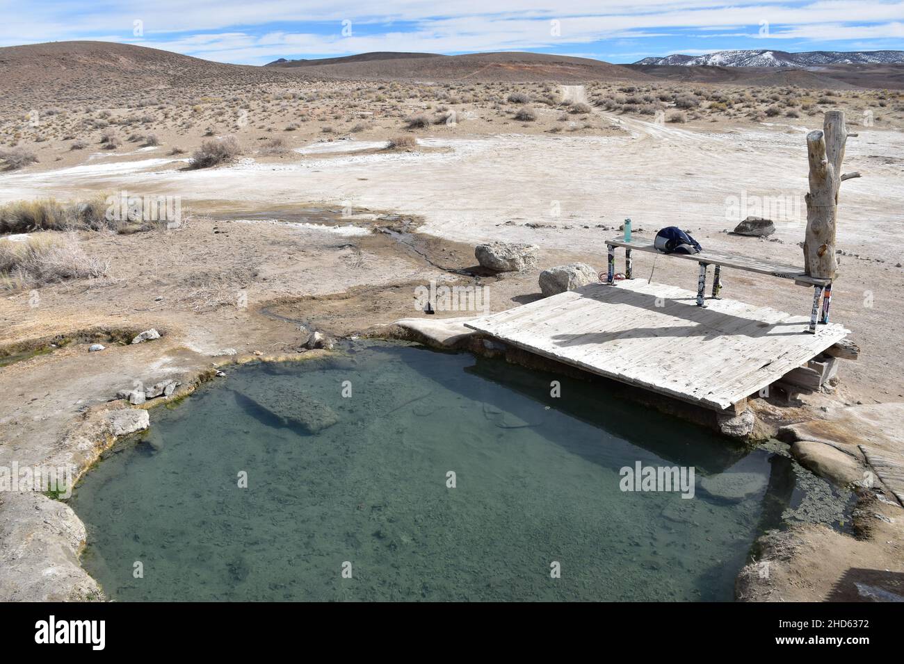 Spencer Hot Springs near Austin, Nevada, are set on the side of a