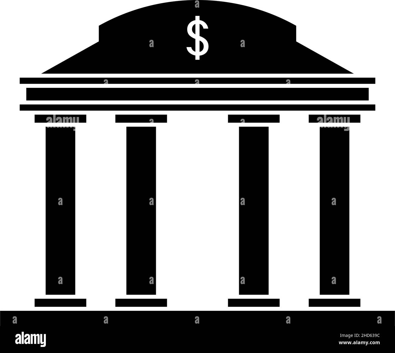 Bank building symbol icon vector hi-res stock photography and images ...