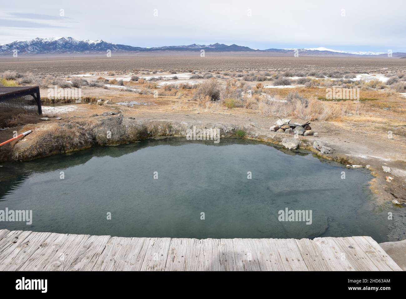 Spencer Hot Springs near Austin, Nevada, are set on the side of a
