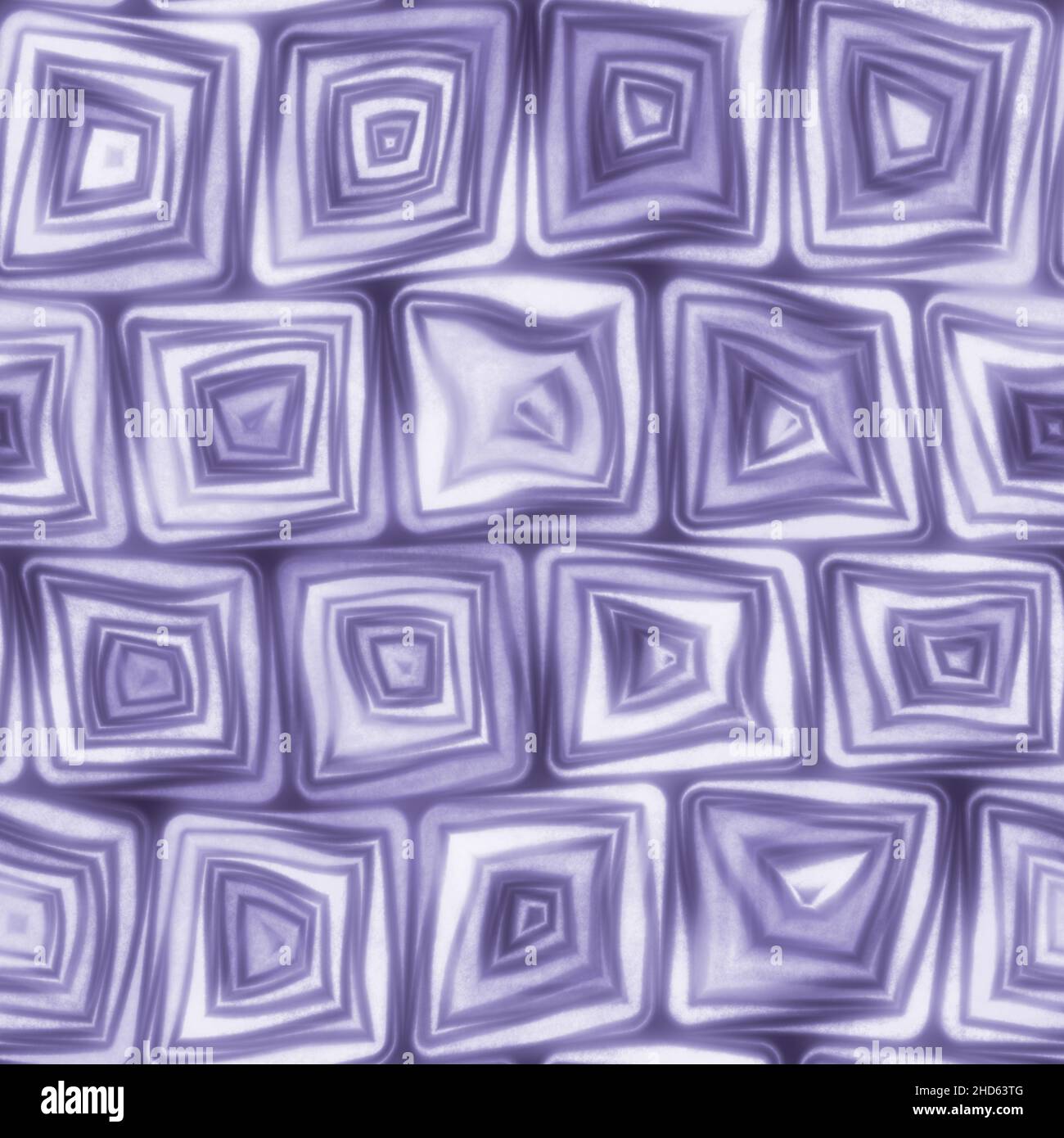 Large Purple Lavender Lilac Squiggly Swirly Spiral Squares Seamless Texture Pattern Stock Photo