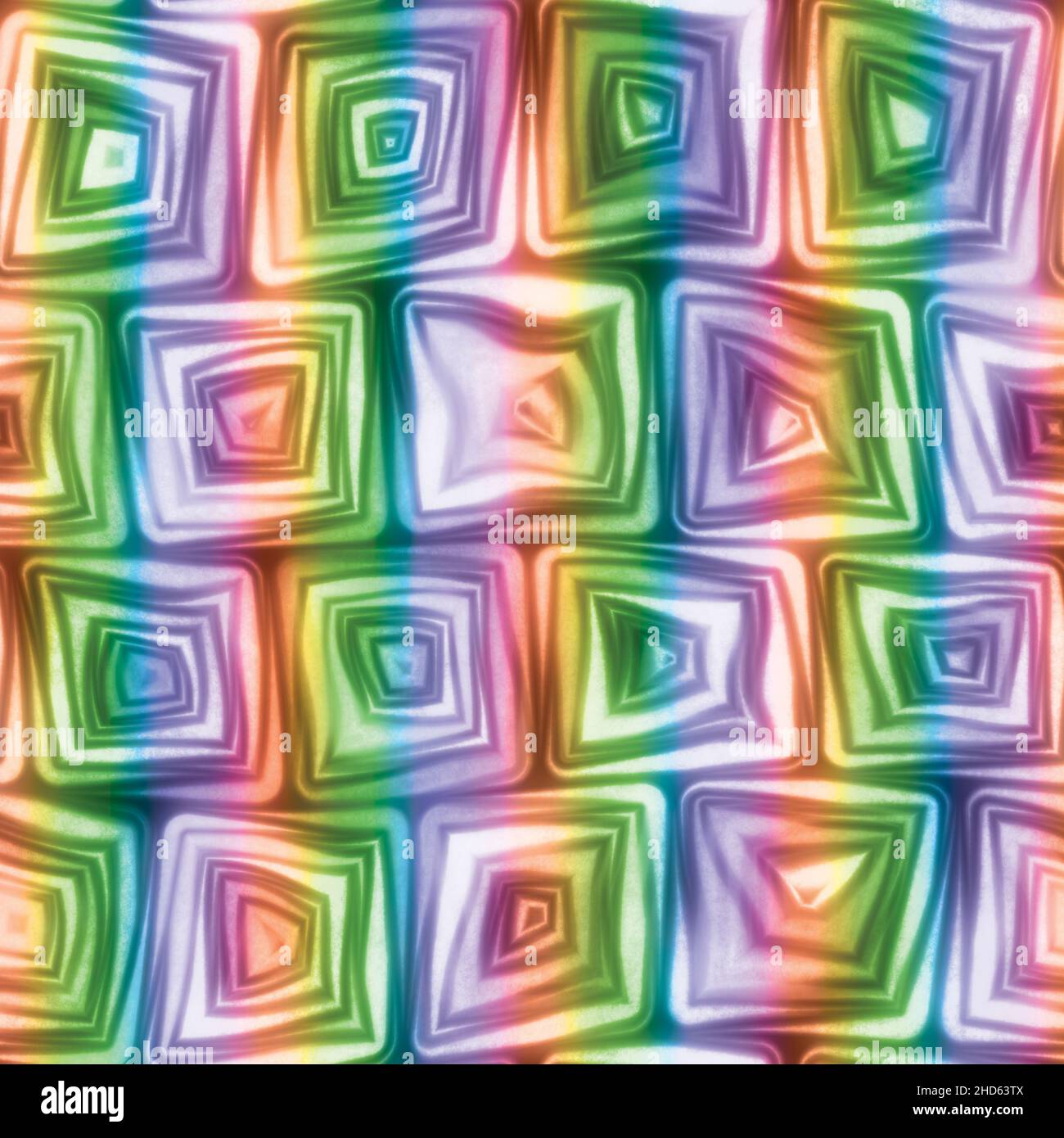 Squigly Square Pattern Large Rainbow Stripes Squiggly Swirly Spiral Squares Seamless Texture ...