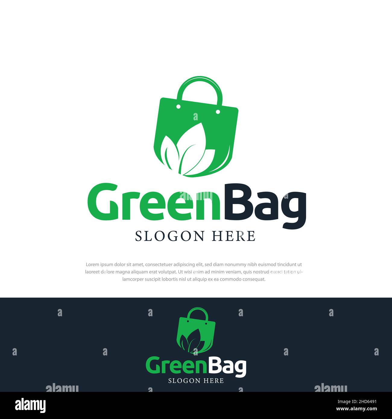 Shopping Eco Green Nature Environment Logo Or Icon Vector Design