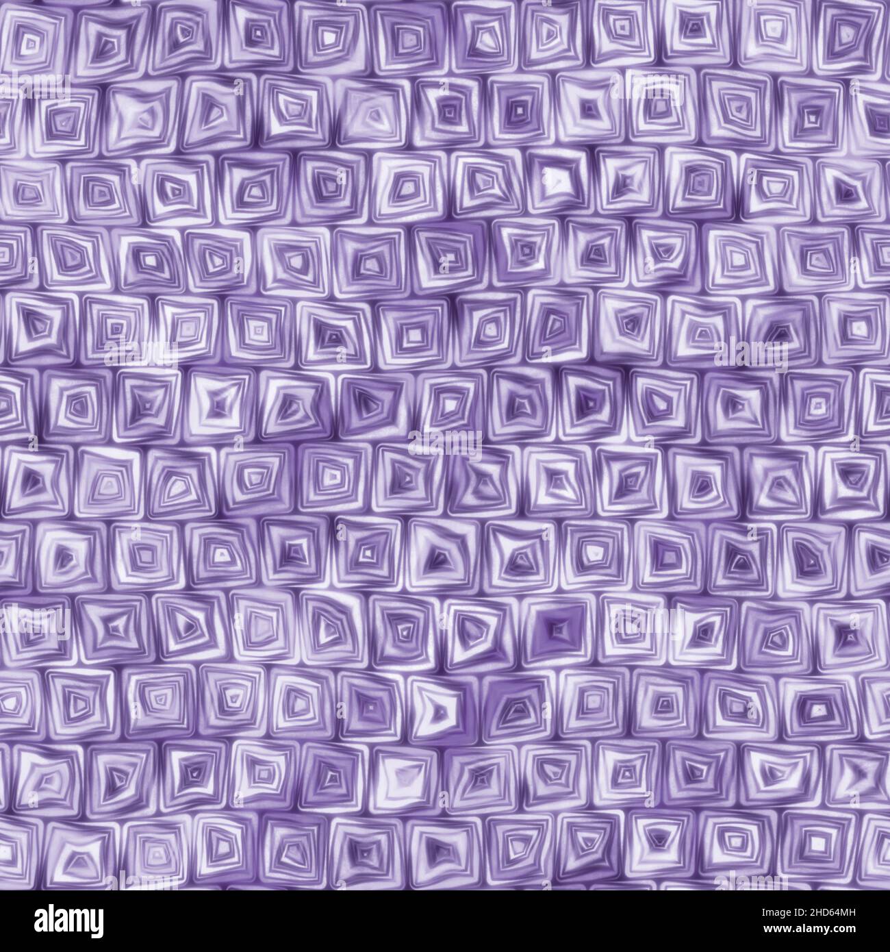 Tiny Violet Purple Squiggly Swirly Spiral Squares Seamless Texture Pattern Stock Photo