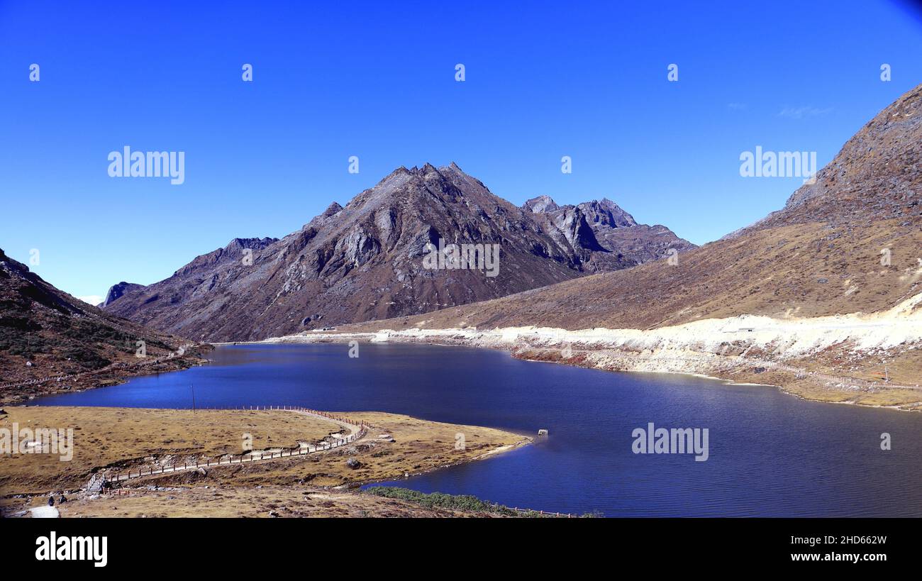 Madhuri Lake,A butiful lake near Tawang,Arunachal Pradesh,North East India,Popular Tourist Place Stock Photo