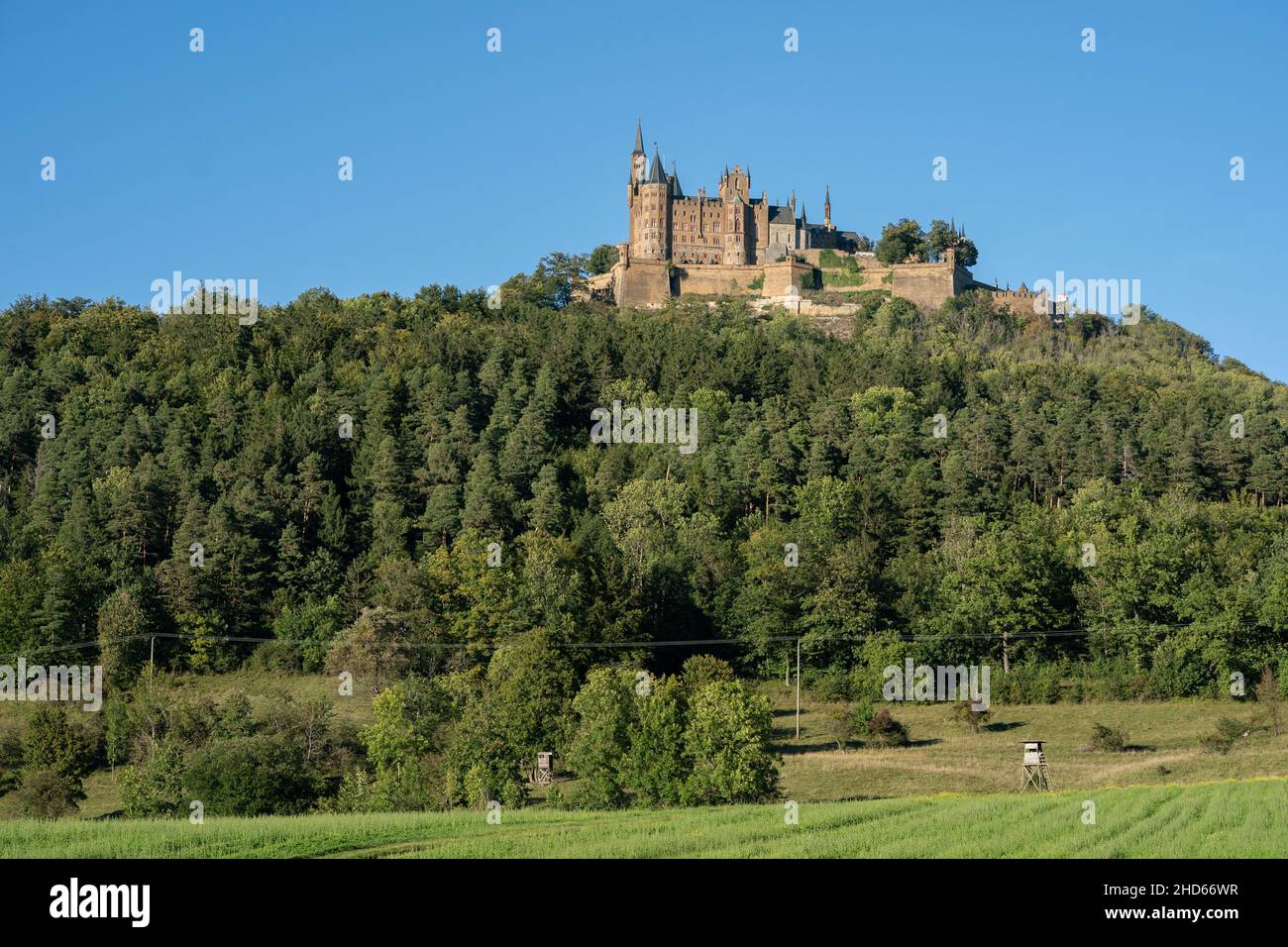 Castle Hohenzollern near Bisingen in the swabian alps, Germany Stock Photo