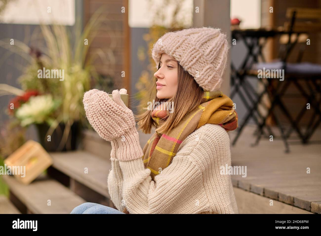 Sitting on veranda hi-res stock photography and images - Alamy
