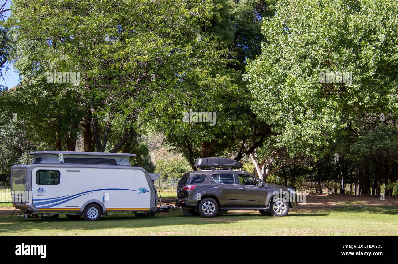 Middelburg, Eastern Cape, South Africa - caravan camping at Welvanpas Guest  Farm outside town on a working farm Stock Photo - Alamy