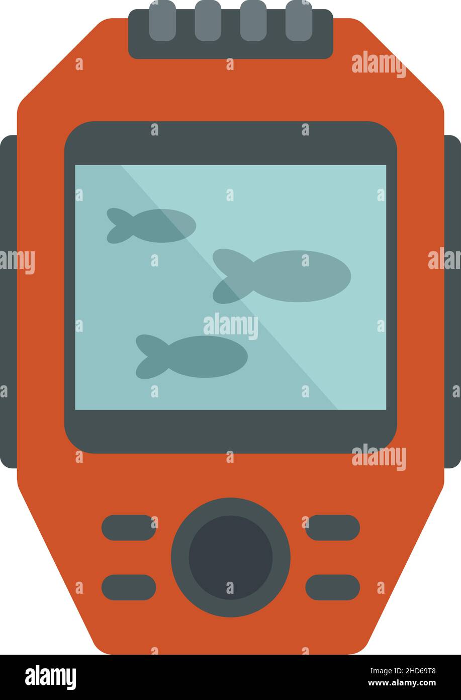 Display echo sounder icon. Flat illustration of display echo sounder