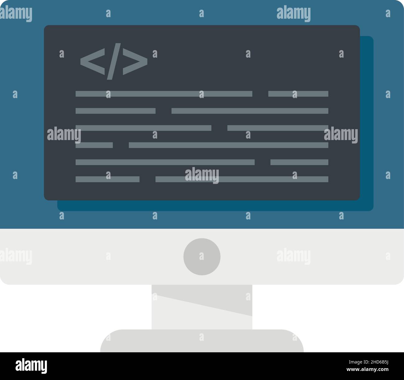 Online testing software icon. Flat illustration of online testing ...