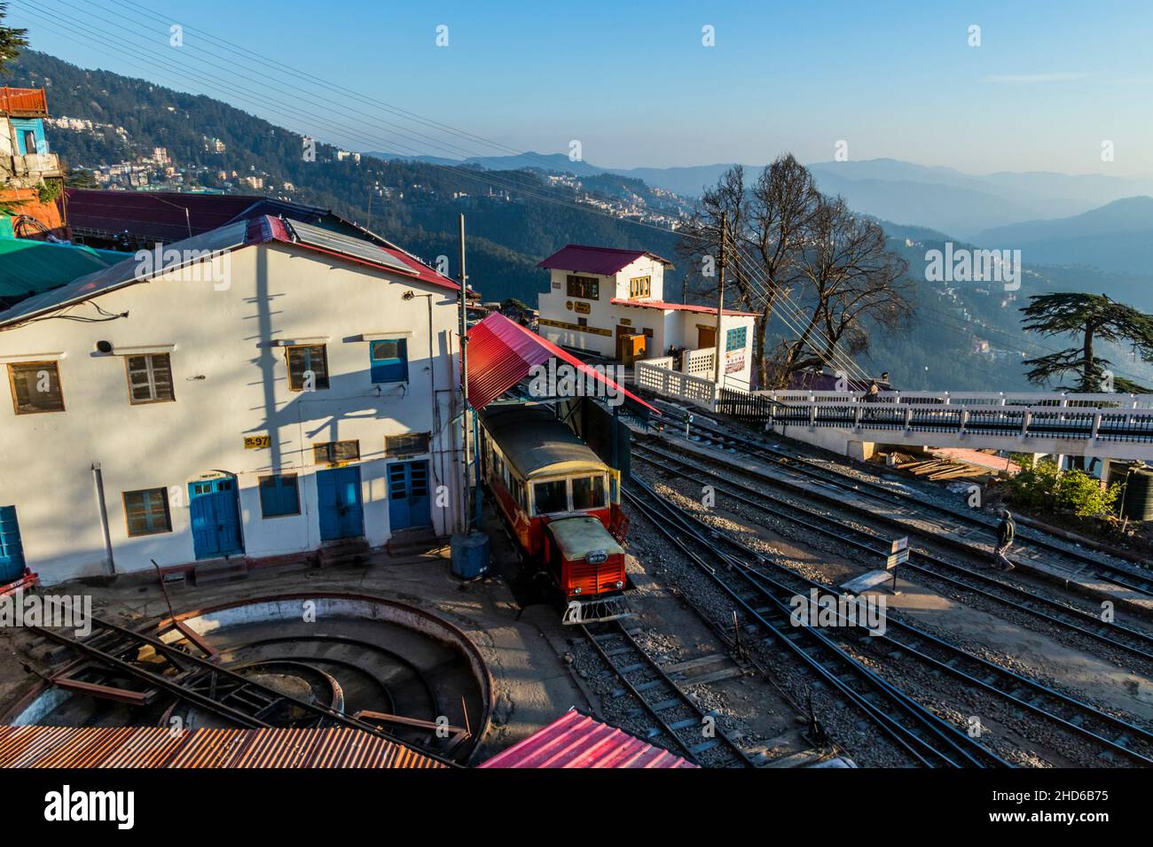 Various views of the toy train, Shimla Stock Photo
