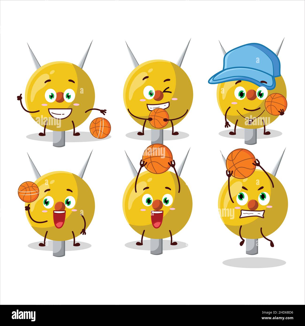 Talented term stationery cartoon character as a basketball athlete