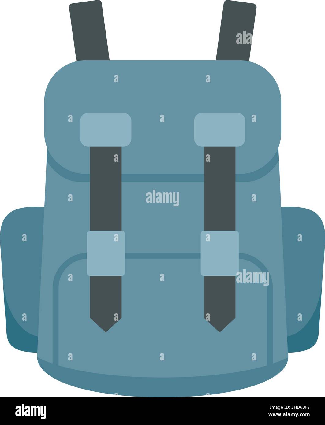 Industrial climber backpack icon. Flat illustration of industrial ...