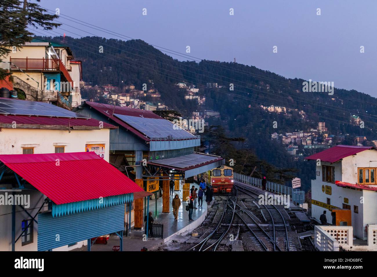 Various views of the toy train, Shimla Stock Photo