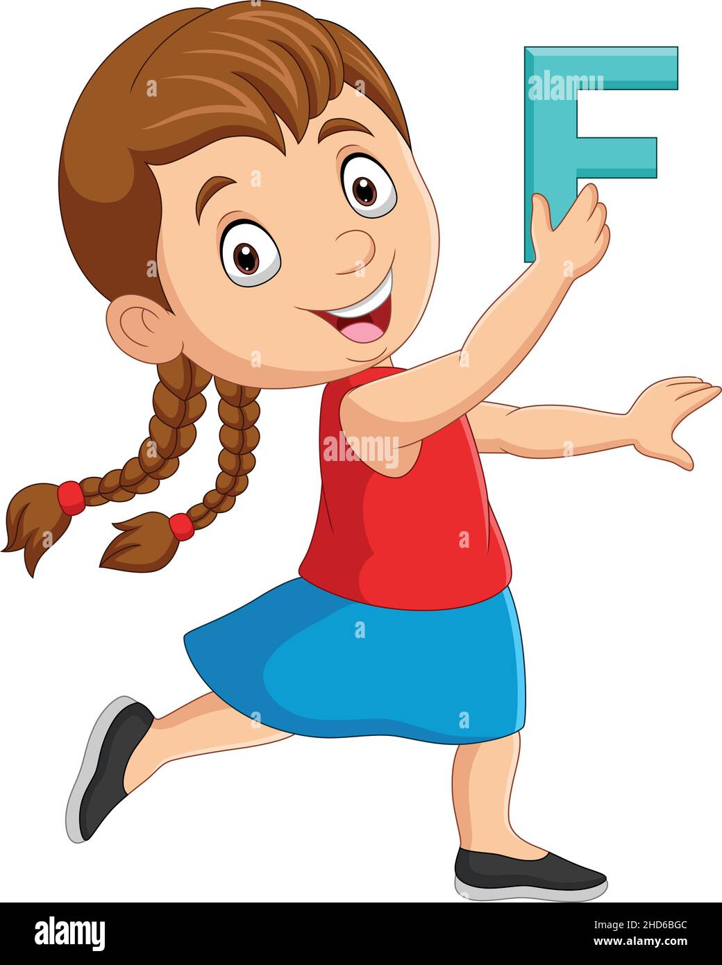 Little girl cartoon hi-res stock photography and images - Alamy
