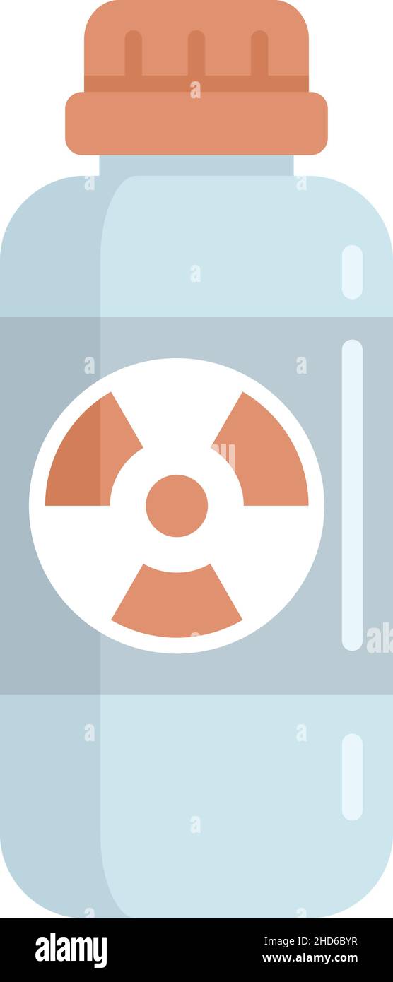 Atomic bottle icon. Flat illustration of atomic bottle vector icon