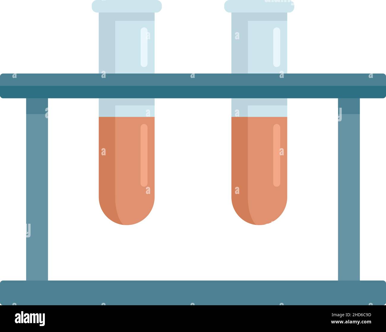 Test tubes stand icon. Flat illustration of test tubes stand vector ...