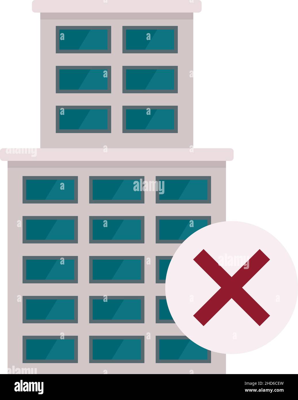 Demolition building icon. Flat illustration of demolition building ...