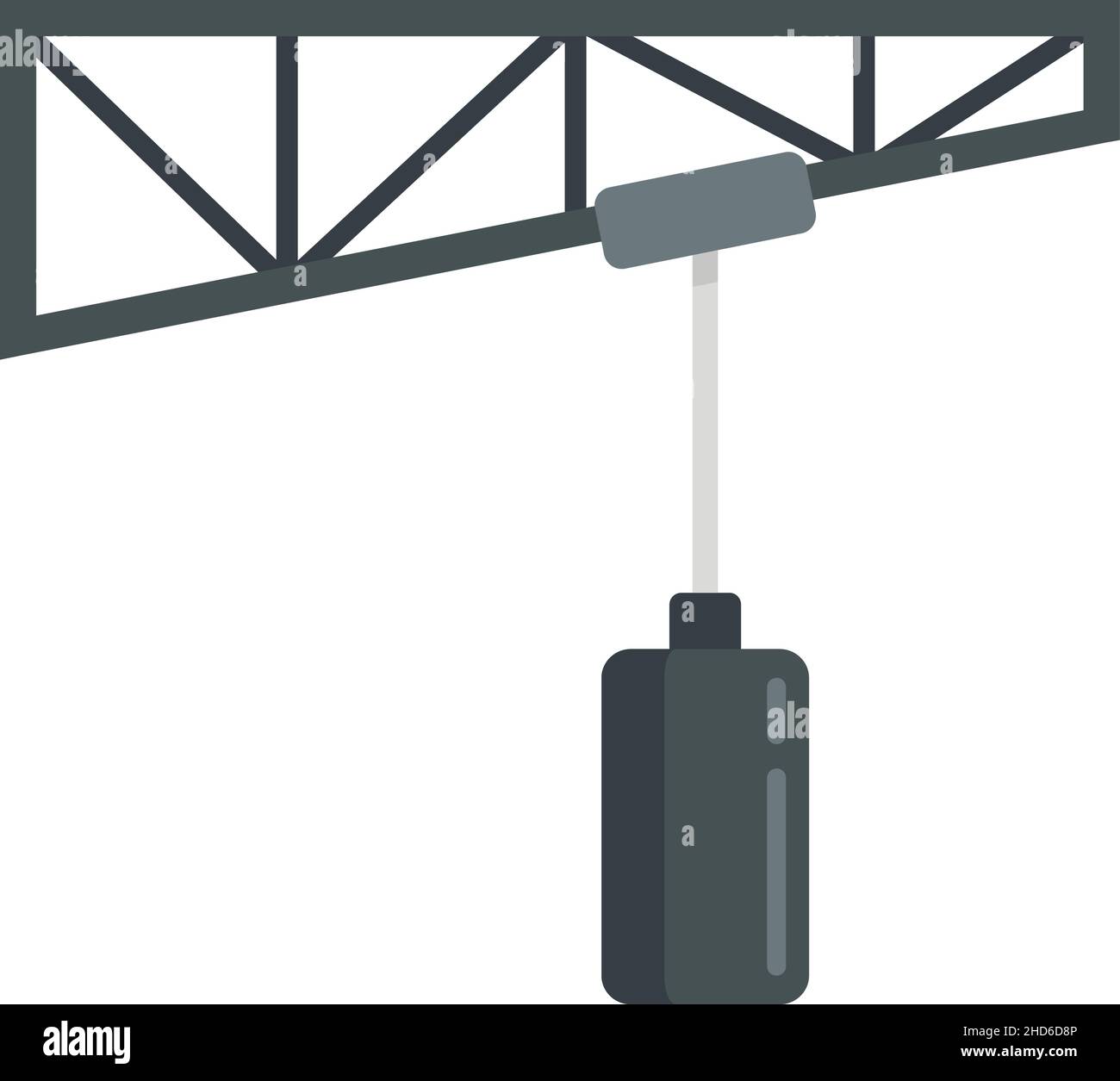 Demolition hand crane icon. Flat illustration of demolition hand crane ...