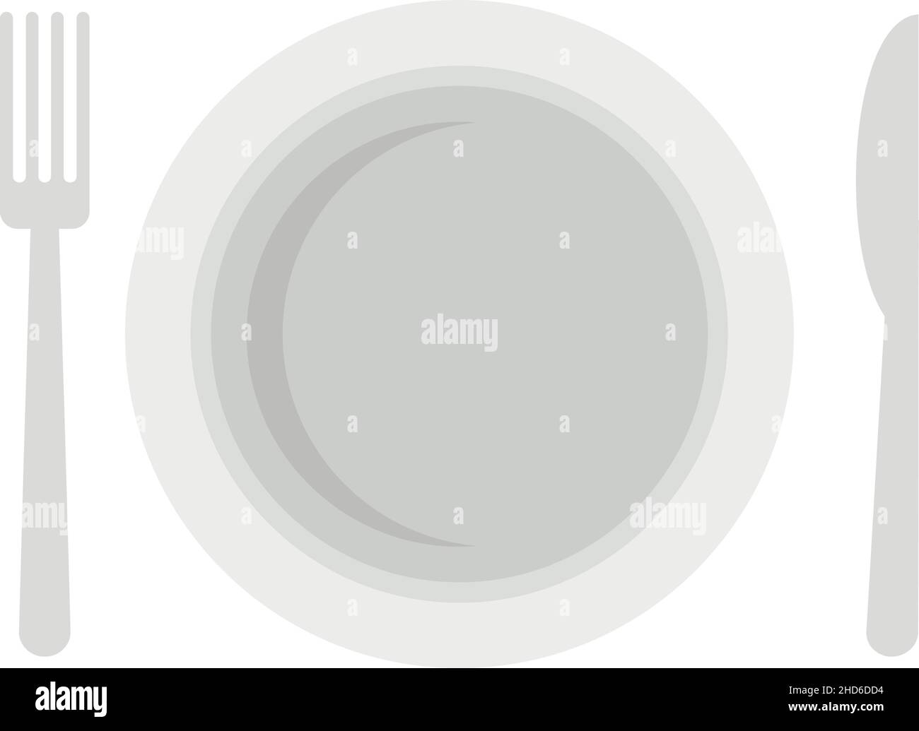 Room service dishes icon. Flat illustration of room service dishes vector icon isolated on white