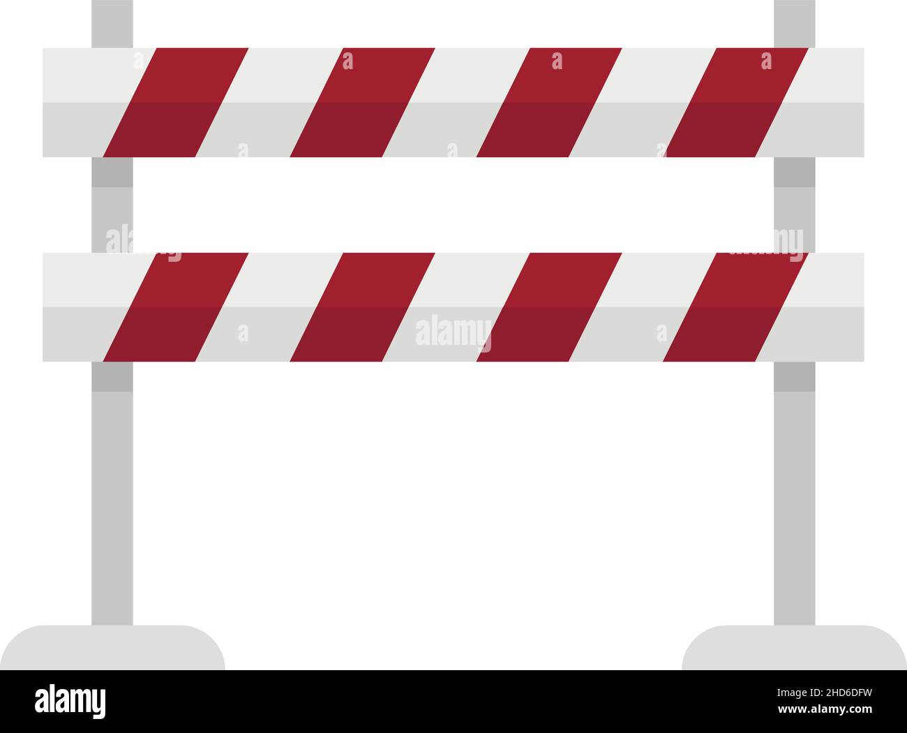 Road barrier icon. Flat illustration of road barrier vector icon isolated on white background Stock Vector