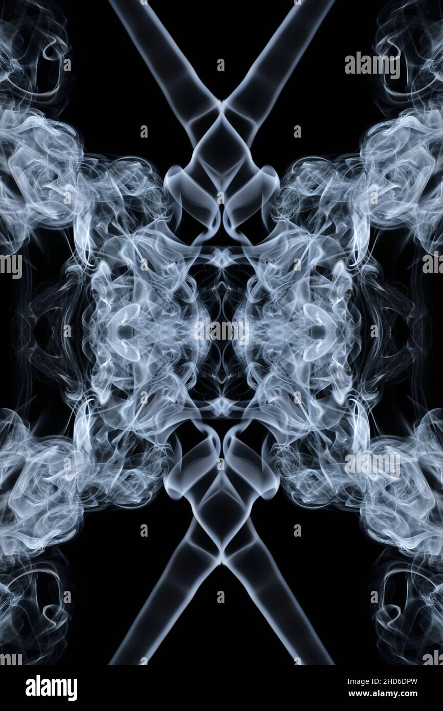 Smokeping Using Curl Abstract curls and clouds of smoke forming fantastic silhouettes Stock ...