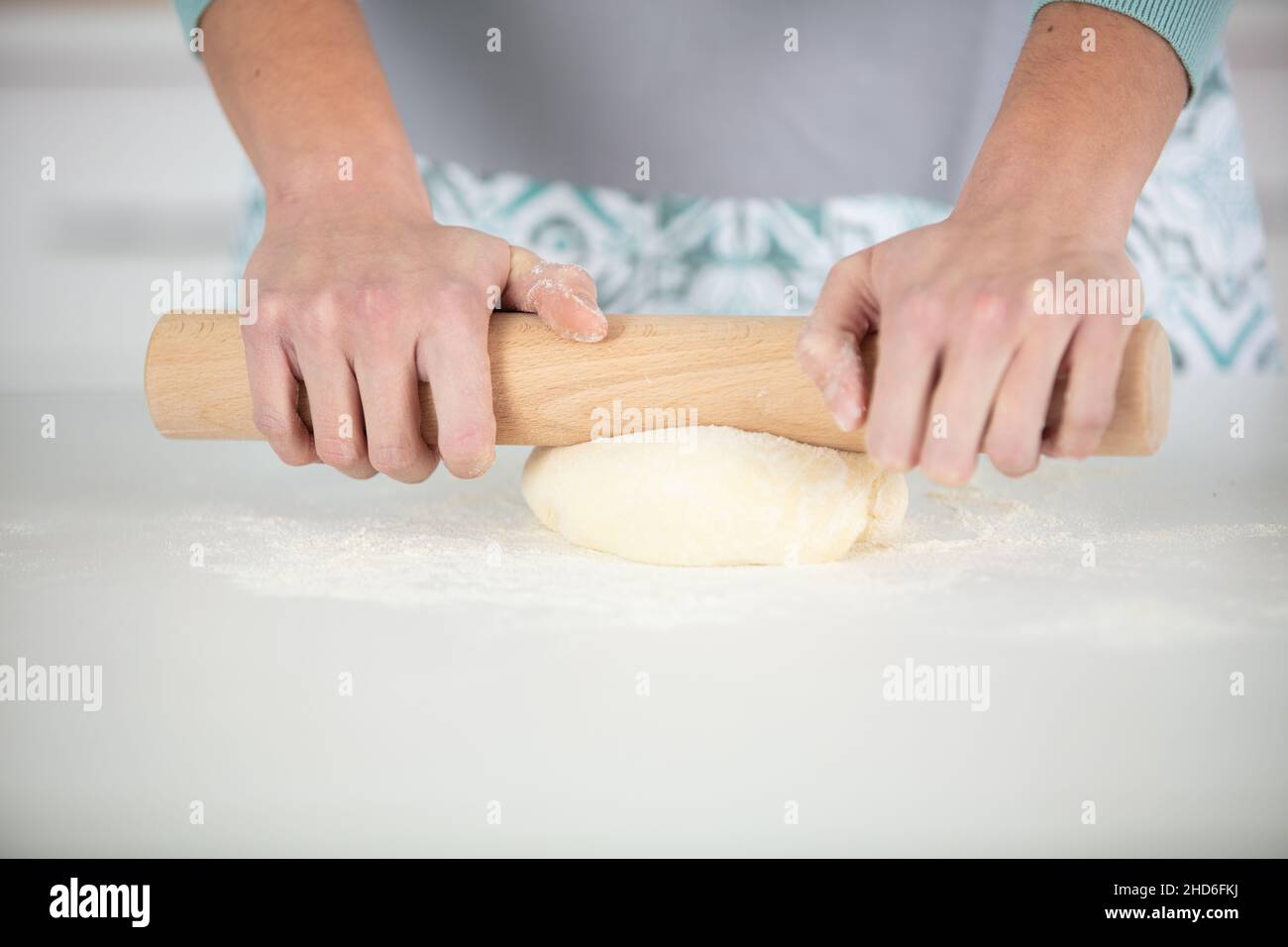 Flattening dough rolling pin hi-res stock photography and images - Alamy