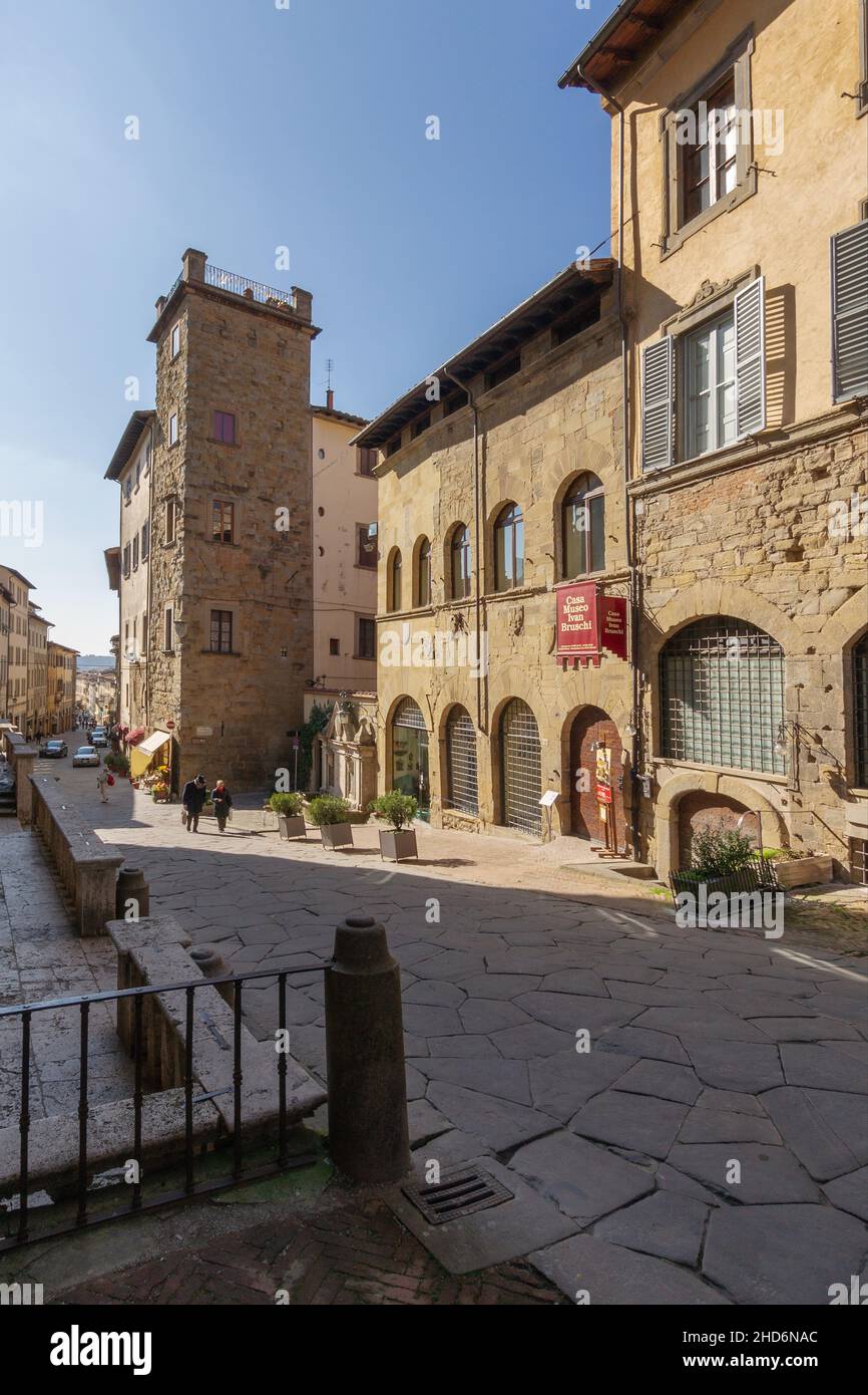 Corso Italia course, Old Town, Arezzo, Tuscany, Italy, Europe Stock Photo