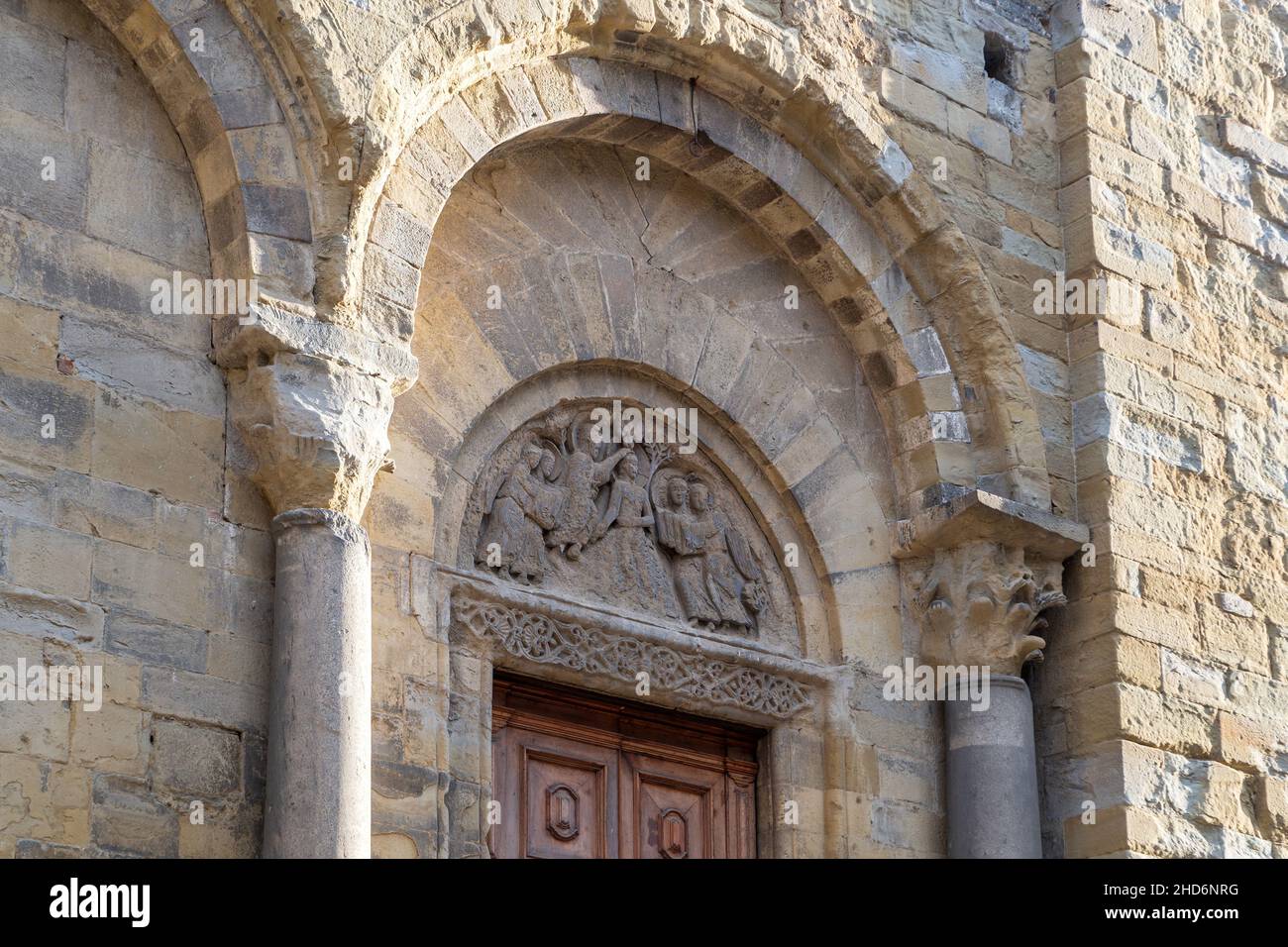Corso Italia course, Detail of the Church of Santa Maria della Pieve, Arezzo, Tuscany, Italy, Europe Stock Photo