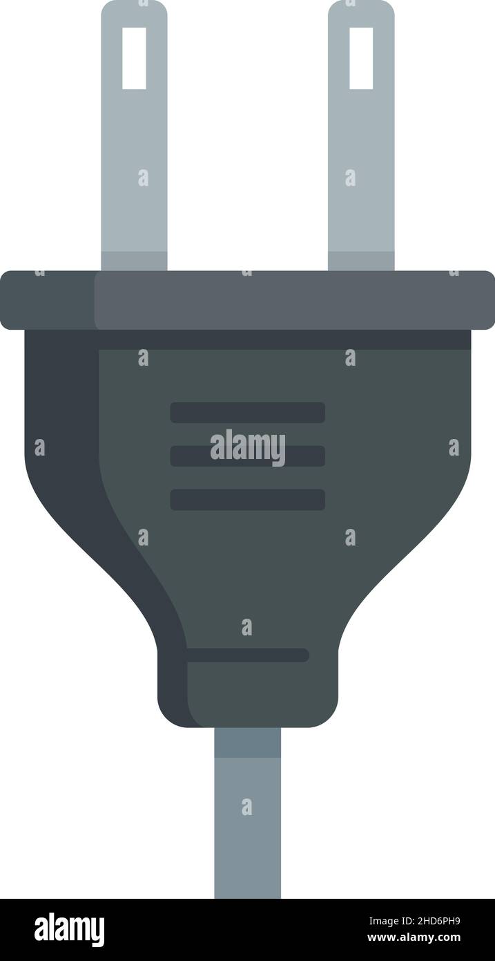 Electric plug icon. Flat illustration of electric plug vector icon ...