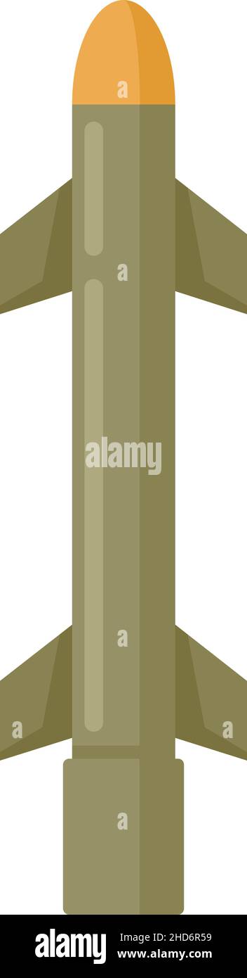 Missile explosion icon. Flat illustration of missile explosion vector ...