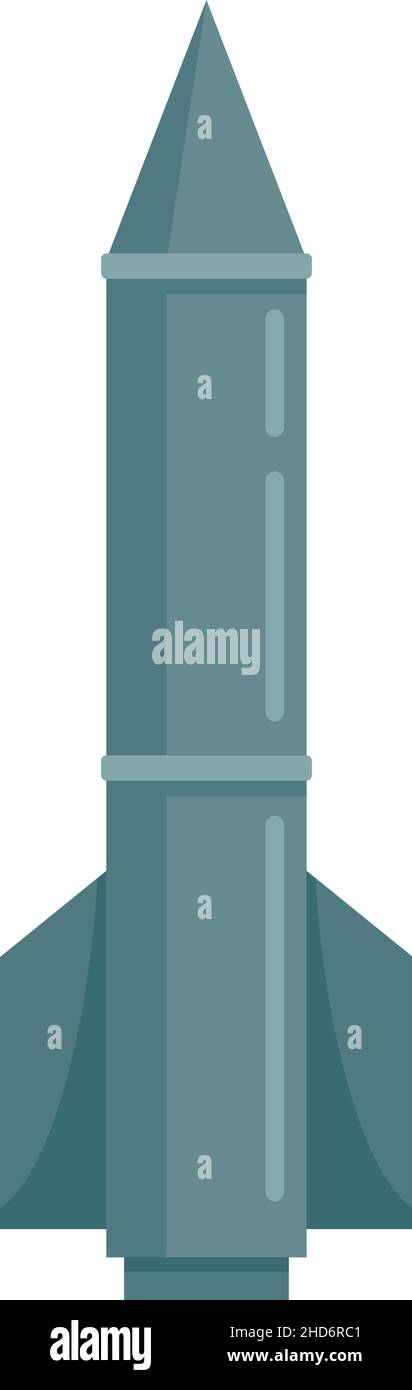Missile ballistic icon. Flat illustration of missile ballistic vector ...
