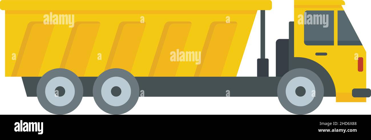 Tipper diesel icon. Flat illustration of tipper diesel vector icon ...