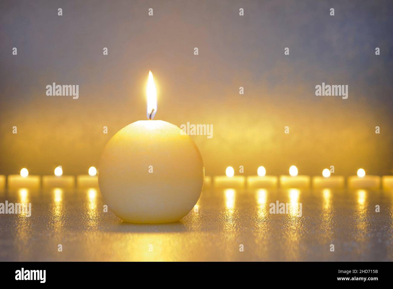 Japanese ZEN garden with candle lights Stock Photo Alamy