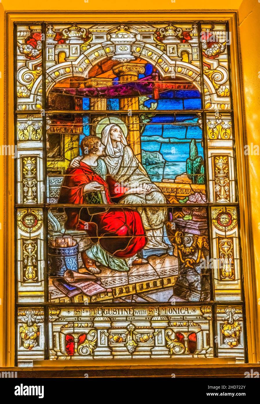 Saint Augustine Saint Monica Stained Glass Cathedral of Saint Augustine