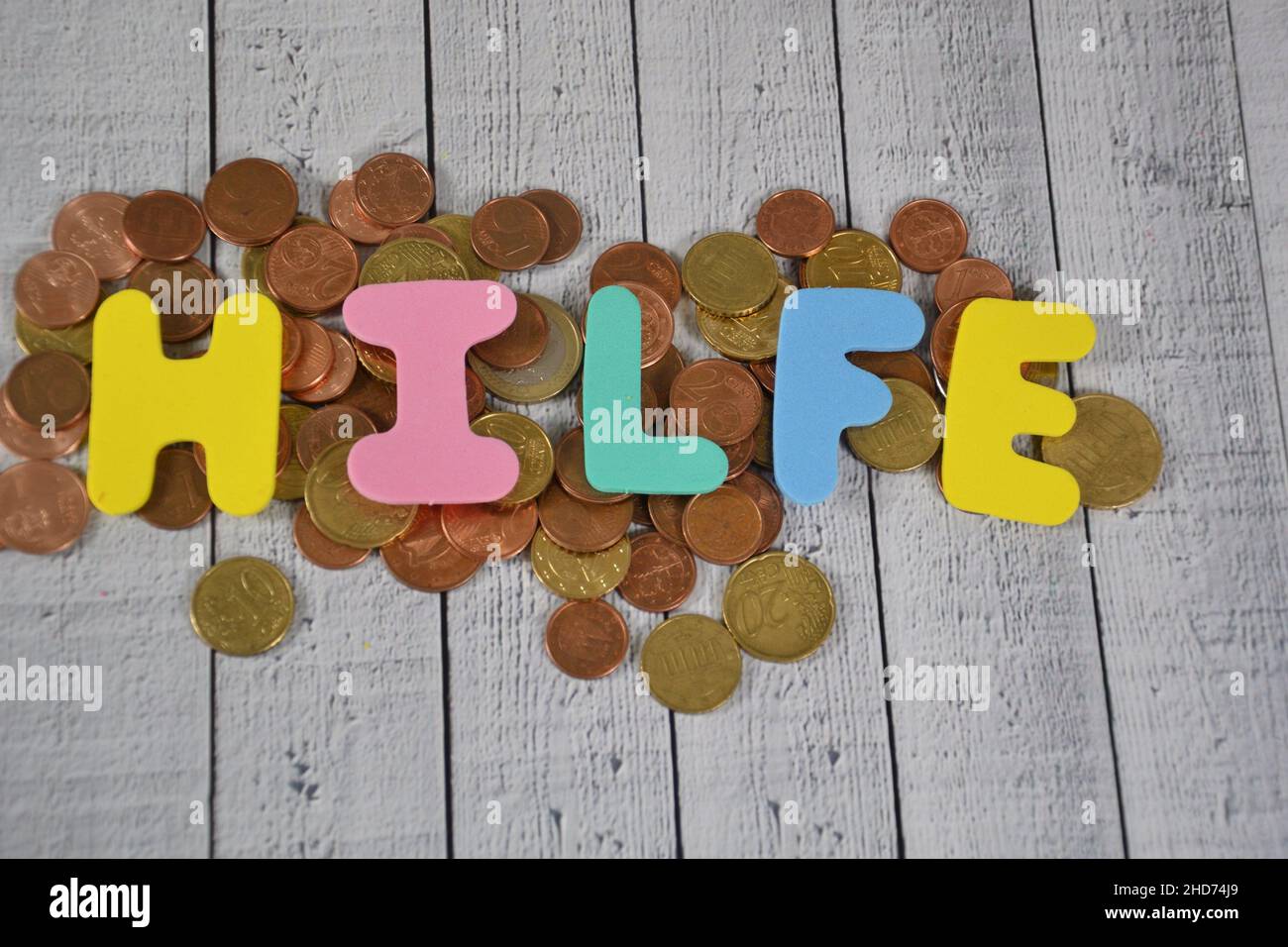 Hilfe- the german word for help Stock Photo - Alamy