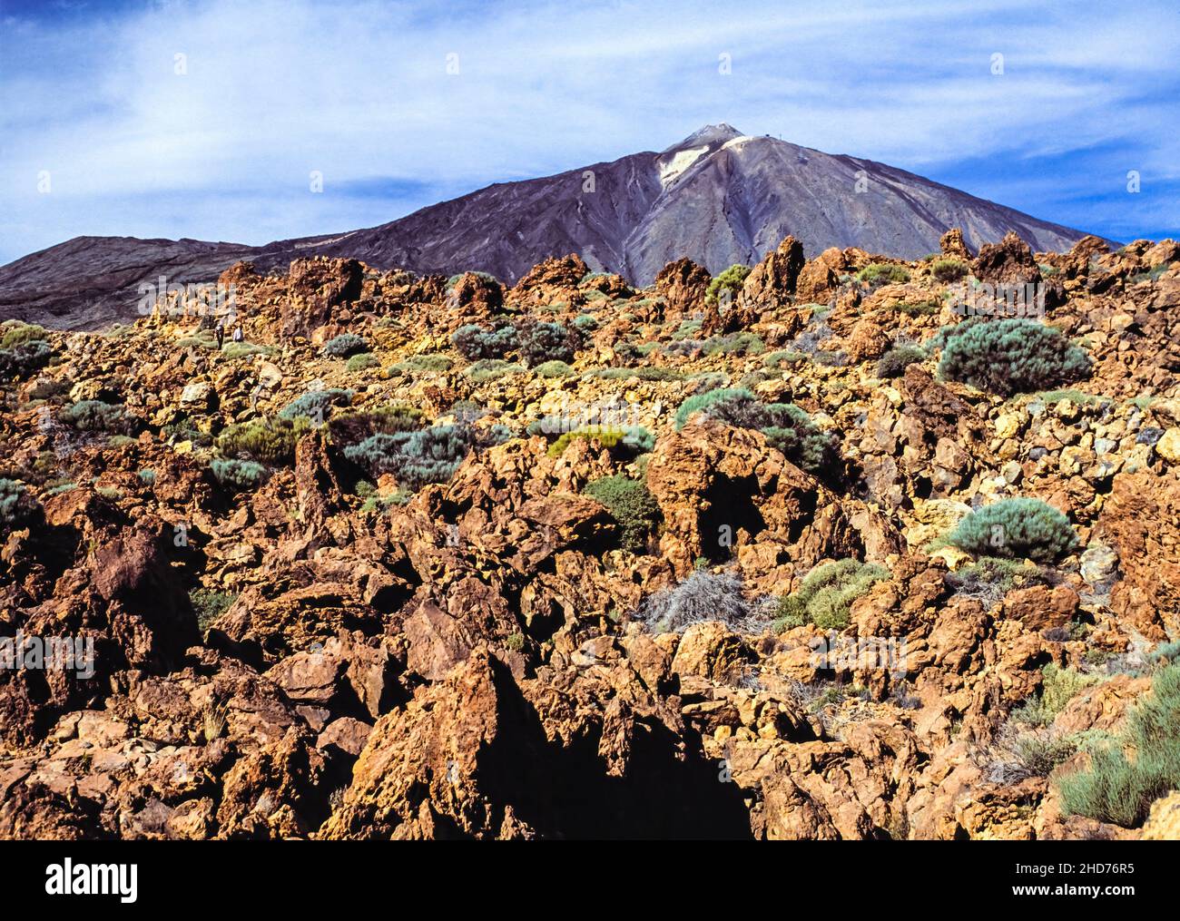 Volcanic Terrain. Llanos de Ucanca. El Teide National Park. Tenerife. Canary Islands. Spain. Stock Photo
