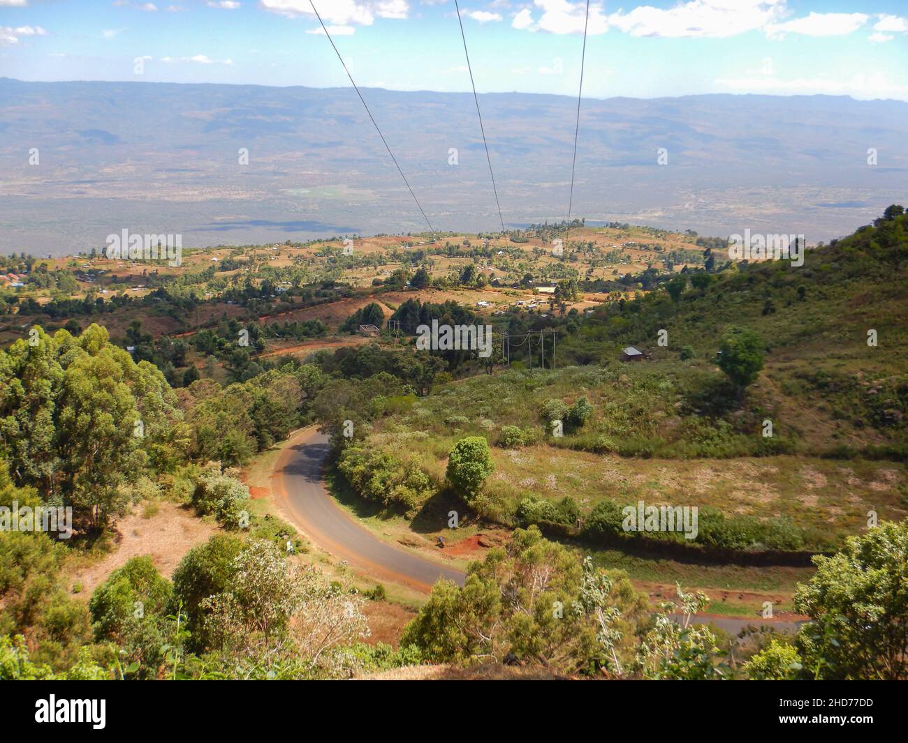 Iten Rift Valley Scenic aerial view of hills and valleys in Iten Township, Kenya Stock ...