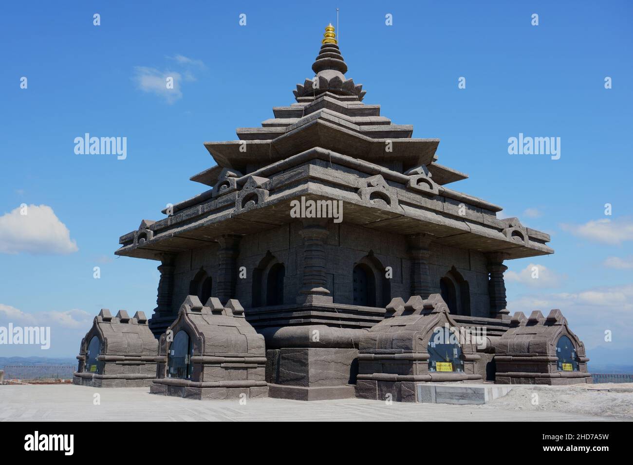 CHADAYAMANGALAM, KERALA, INDIA - DECEMBER 31, 2021: Jatayu Sreerama temple located near to the Jatayu sculpture in Jatayu Earth's Center. Stock Photo