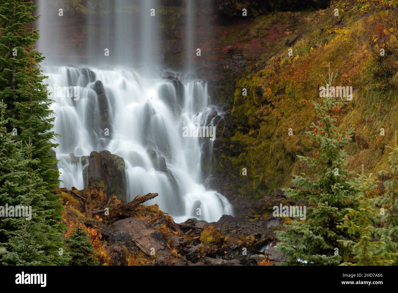 Tumalo Falls, Deschutes National Forest, Oregon. Stock Photo