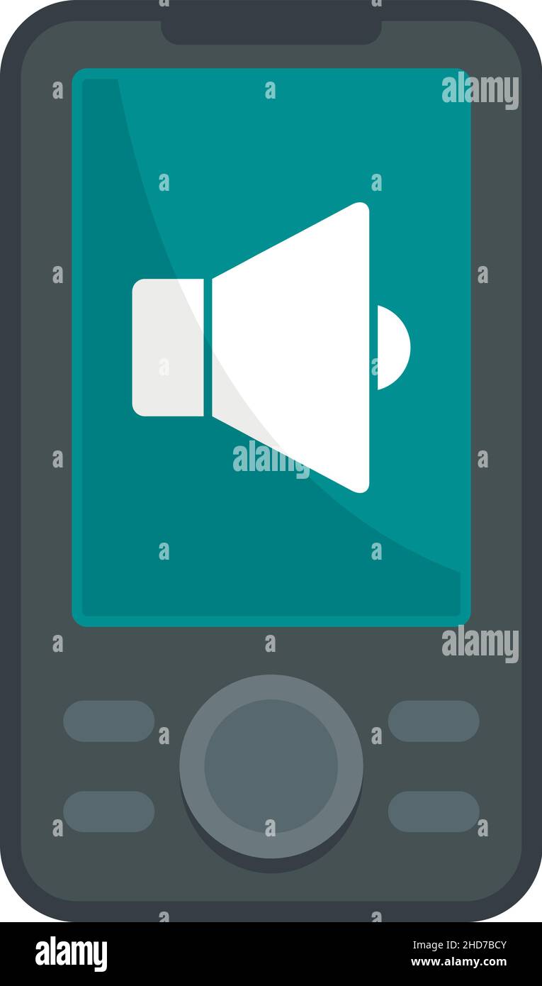 Music player icon. Flat illustration of music player vector icon ...