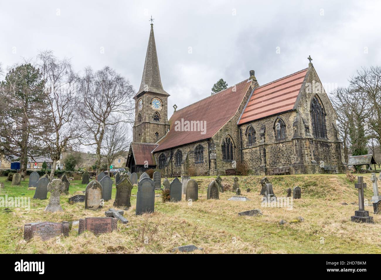 Helm Christ Church, Helme, Meltham,  Huddersfield, West Yorkshire, England, UK Stock Photo