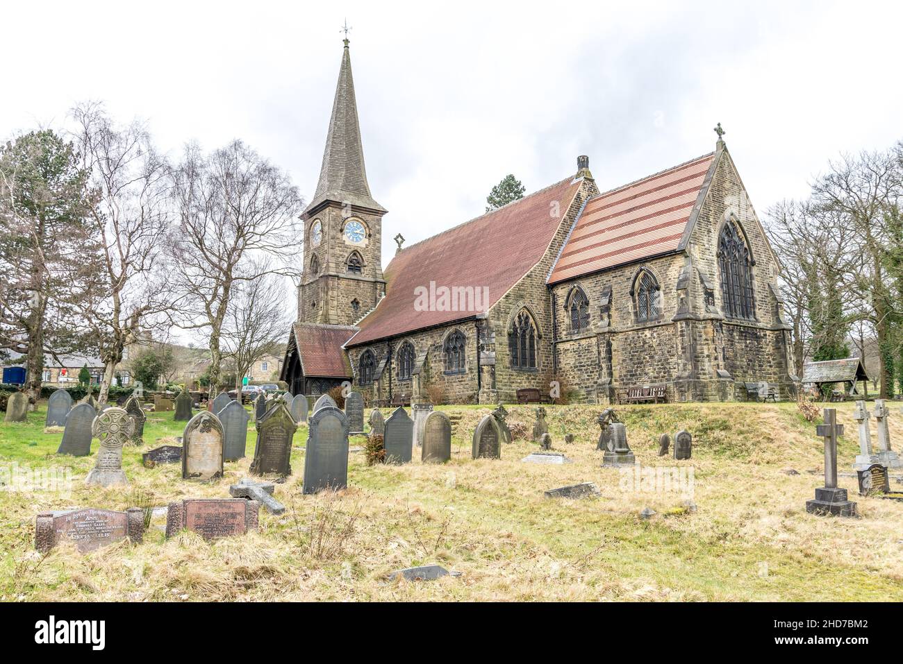 Helm Christ Church, Helme, Meltham,  Huddersfield, West Yorkshire, England, UK Stock Photo