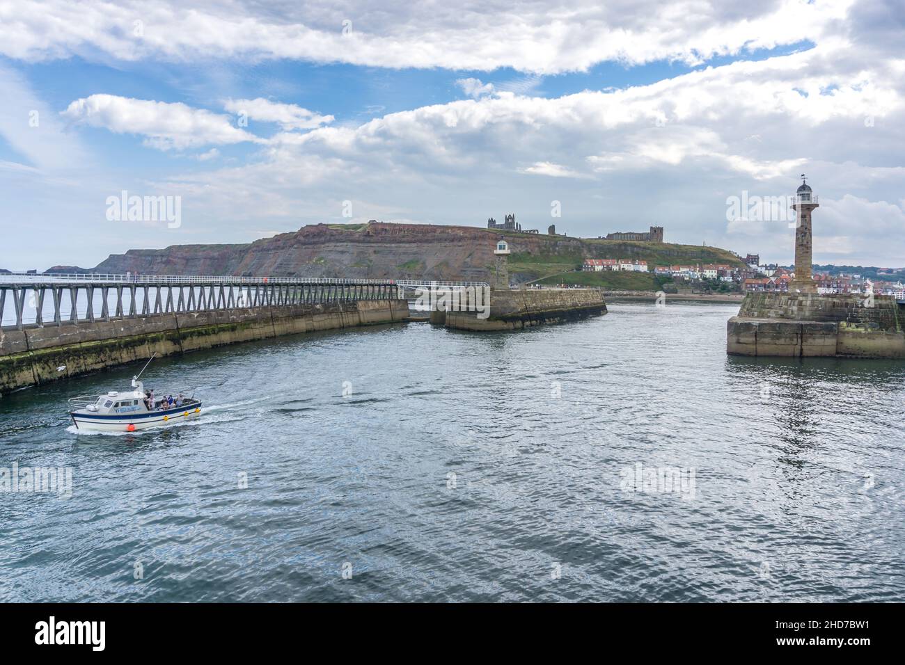 Whitby Harbour, Whitby, North Yorkshire, England, UK Stock Photo