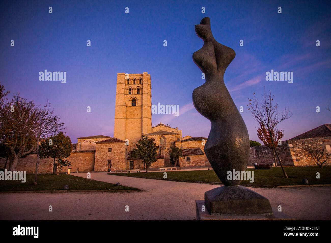 Sculpture by Baltasar Lobo, Cathedral, Zamora city, Zamora Provience, Castile and Leon, Spain, Europe. Stock Photo