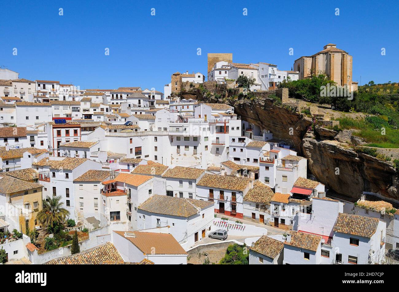 Setenil de las Bodegas. Pueblos Blancos. Cádiz province. Andalusia. Spain Stock Photo