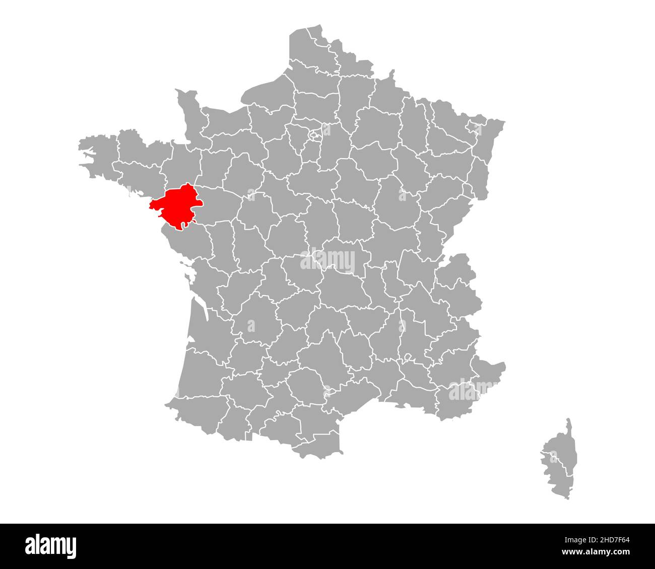 Loire atlantique map hi-res stock photography and images - Alamy, image size:1300x1130
