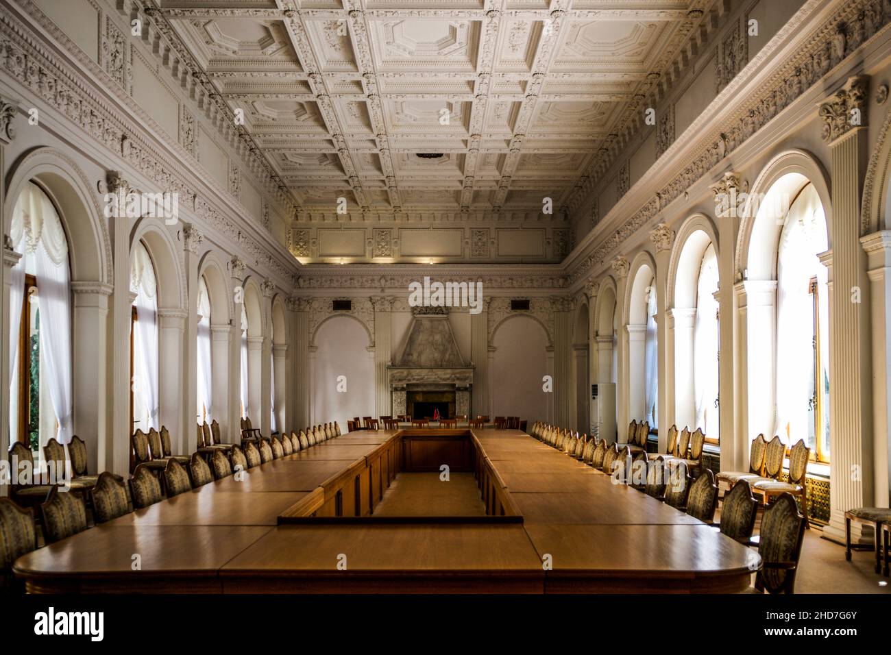 Interior of Livadia Palace. Site of the Yalta Conference of 1945, Yalta, Crimea Stock Photo Alamy