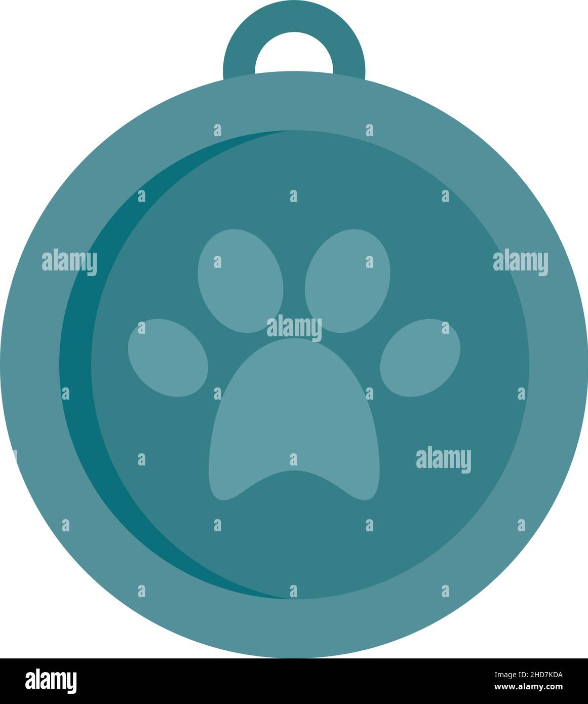 Dog medal icon. Flat illustration of dog medal vector icon isolated on ...