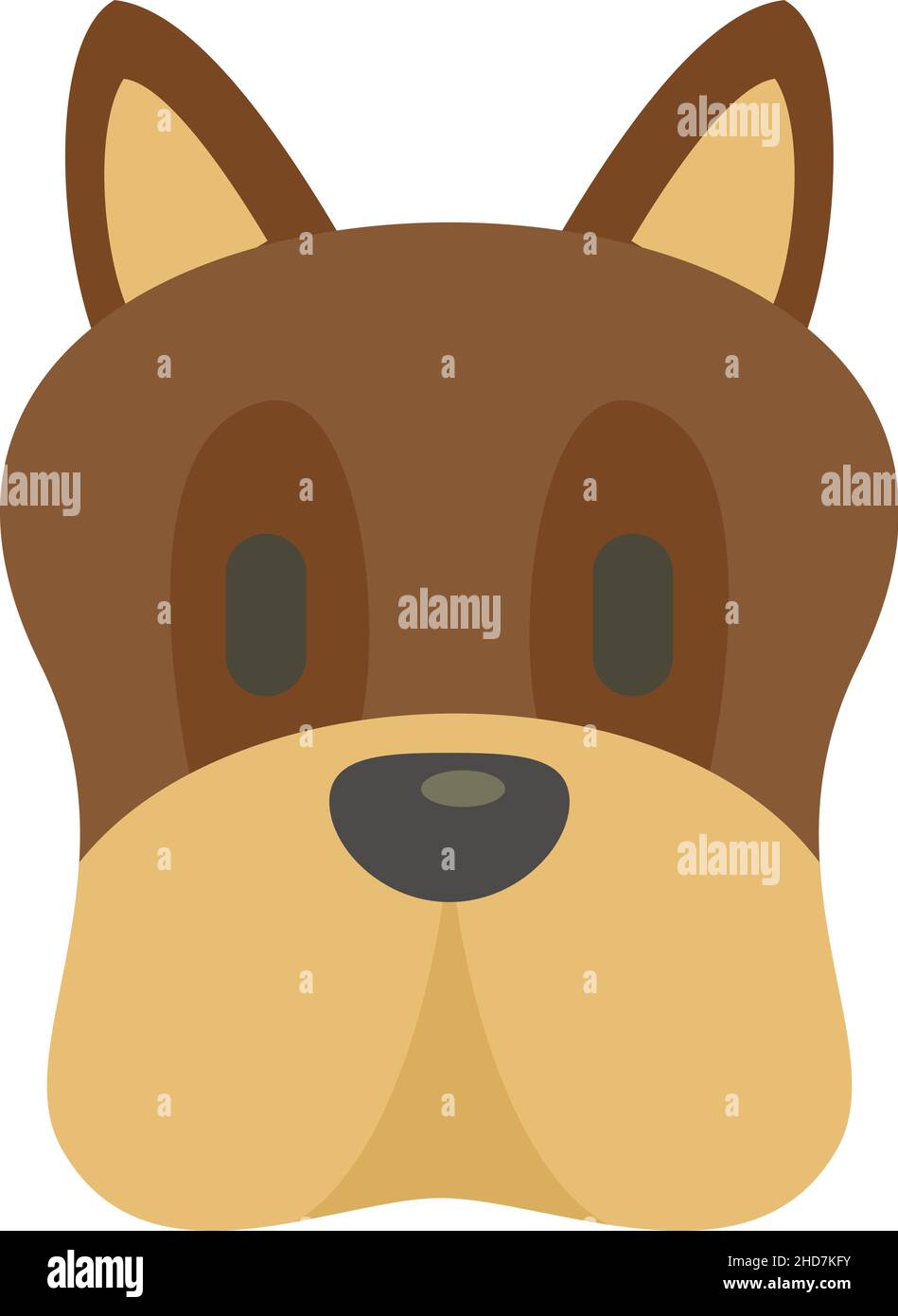 Cute head dog icon. Flat illustration of cute head dog vector icon ...
