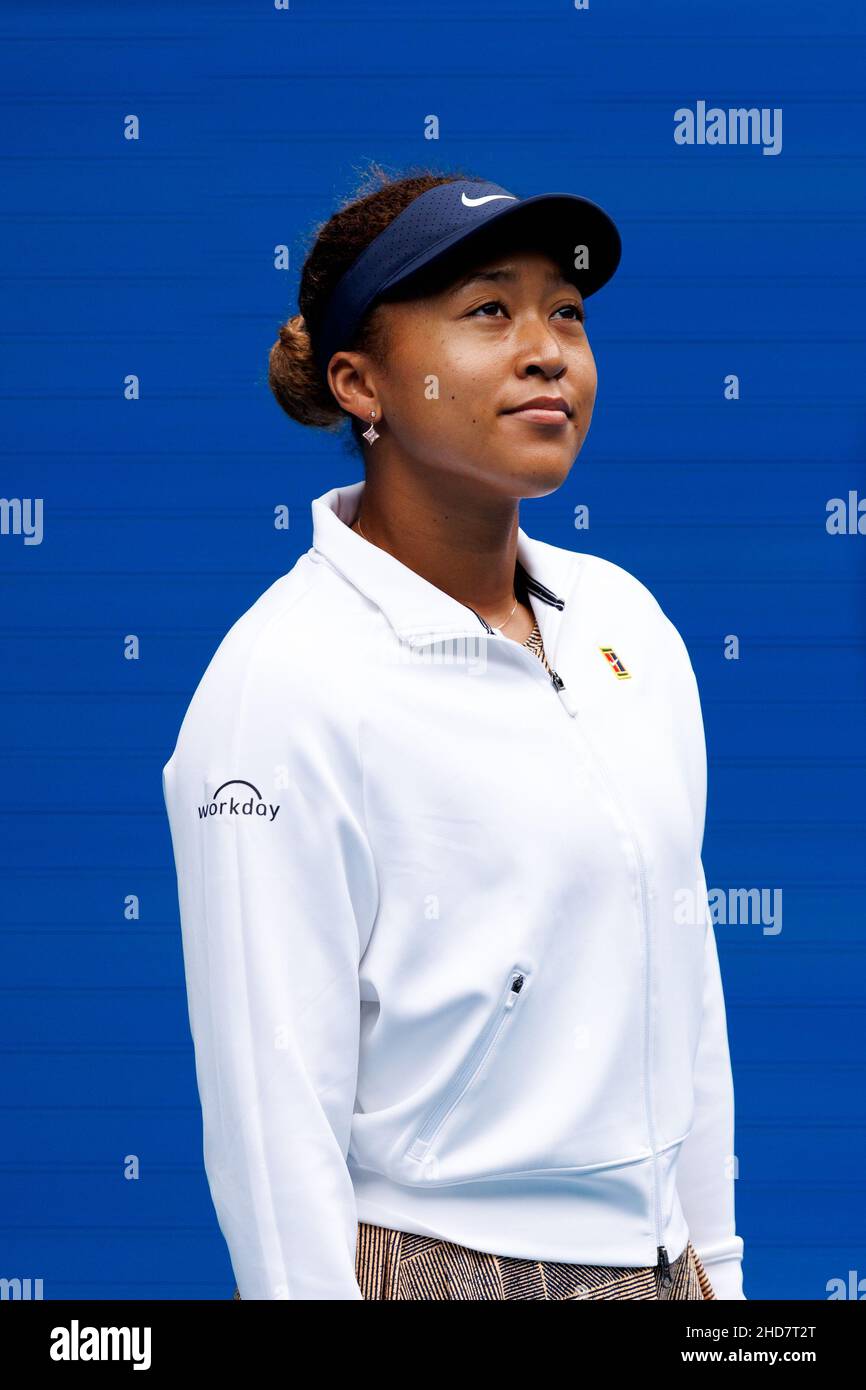 NAOMI OSAKA (JPN) in action at the 2022 Melbourne Summer Set Qualifying on Tuesday January 2022,  Melbourne Park Stock Photo